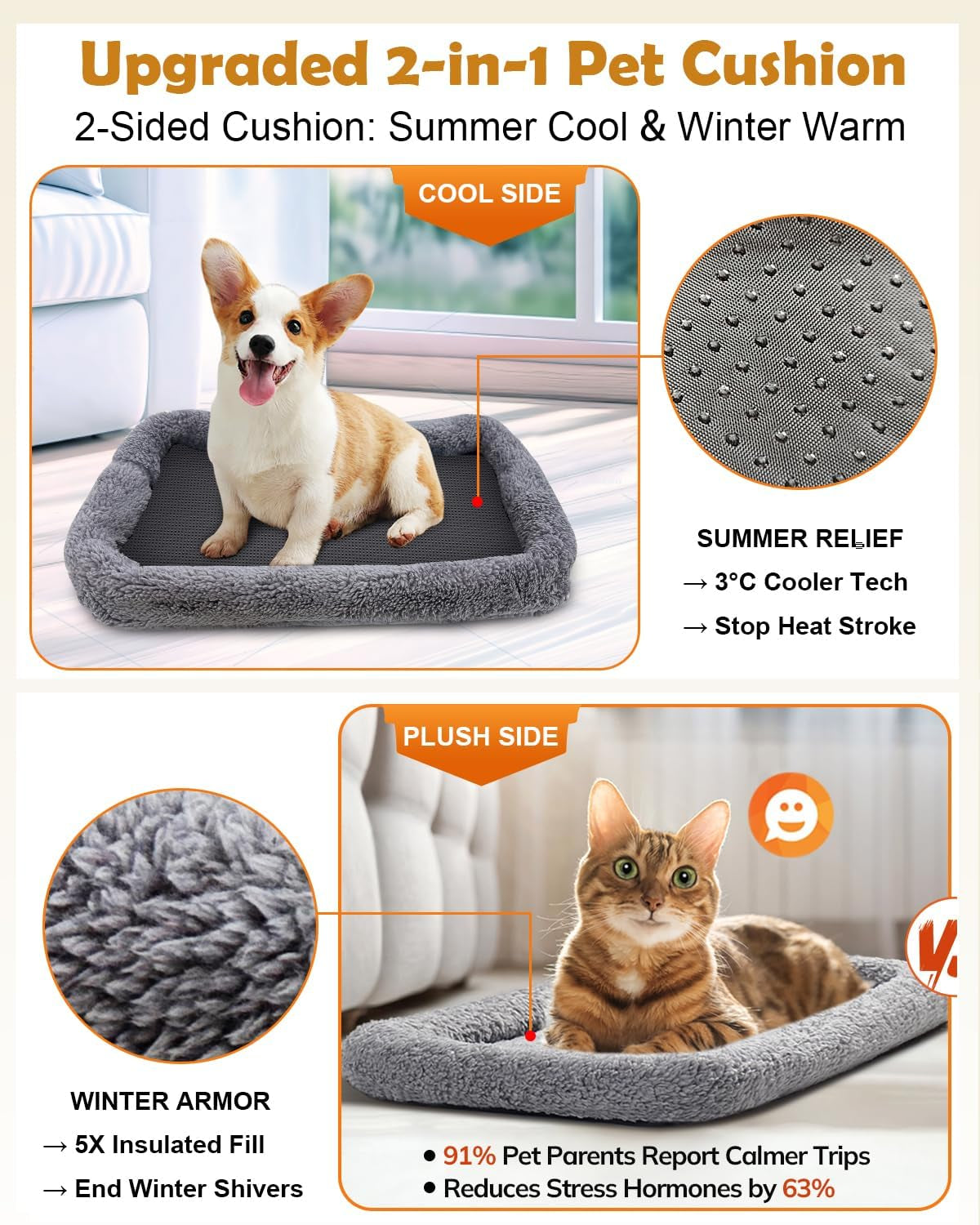 Cat Carrier - Soft Sided Cat Carrier Large for Big Medium Cats and Puppy up to 18Lbs, Pet Carrier with Safety Zippers, Foldable Bowl, Airline Approved Large Dog Carrier - Dark Gray