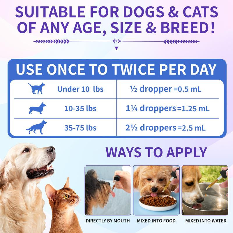 WEALLIN Flea & Tick Support Drops for Cats and Dogs – Natural Flea & Tick Support Drops with Multivitamins – Oral Supplement for Pets – Suitable for All Breeds and Ages-Bacon Flavor